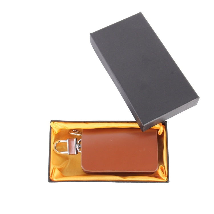 Universal Leather Flash Powder Texture Waist Hanging Zipper Wallets Key Holder Bag (No Include Key), Flash Powder Texture Brown