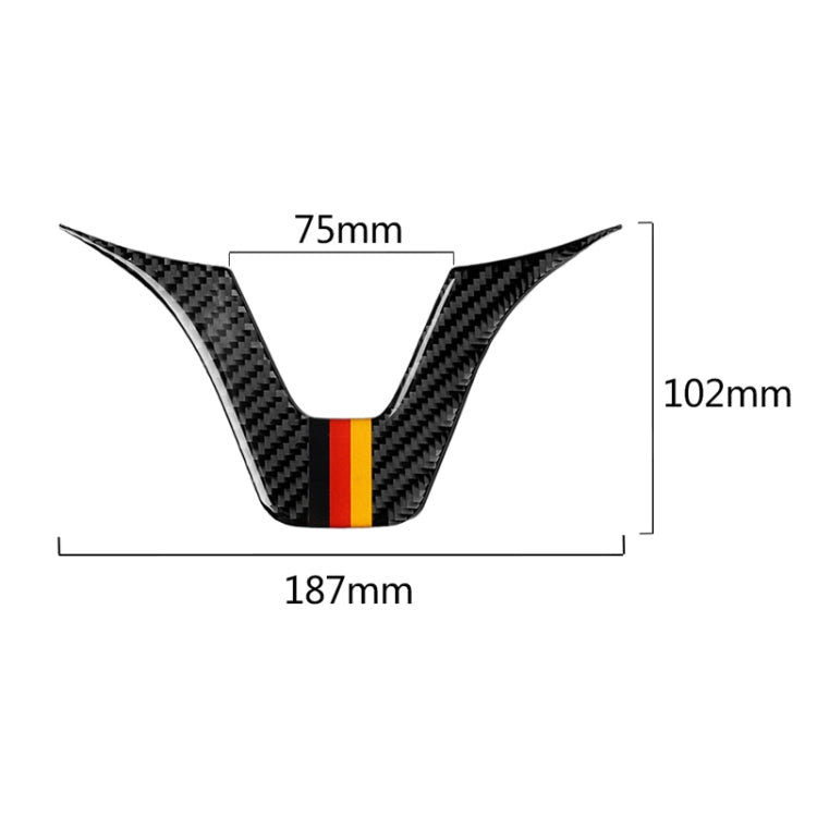 Car German Flag Carbon Fiber Steering Wheel Decorative Sticker for Mercedes-Benz, Steering Wheel (German Flag A)