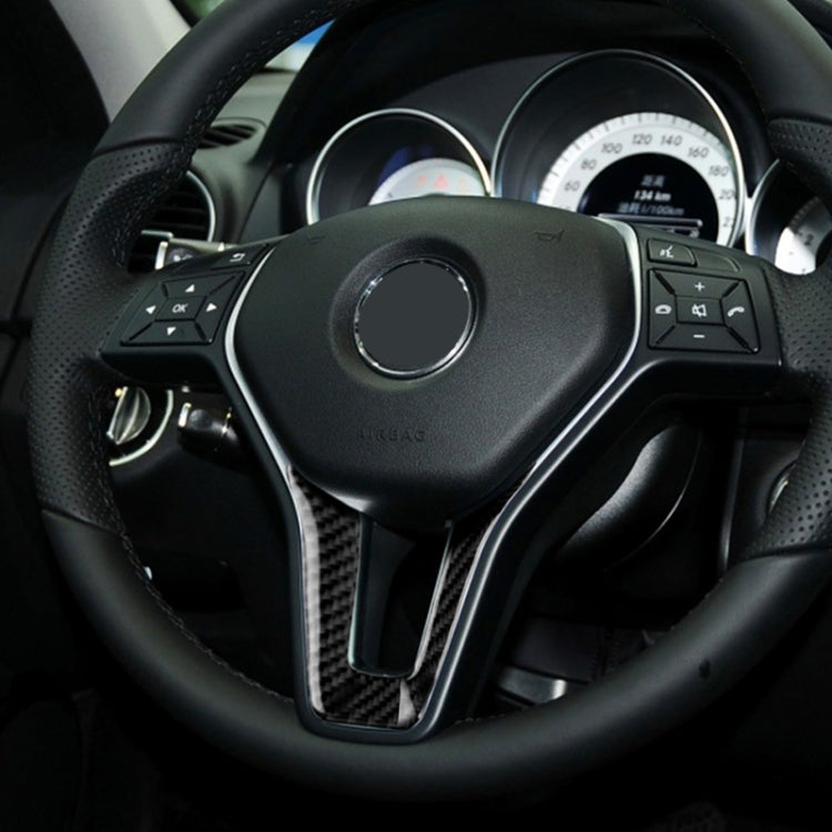 Car Carbon Fiber Steering Wheel Decorative Sticker for Mercedes-Benz, Steering Wheel