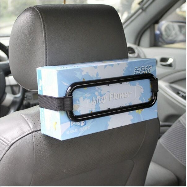 YQ-098 Vehicle Car Hanging Tissue Box Holder,Black, Car Hanging Tissue Box
