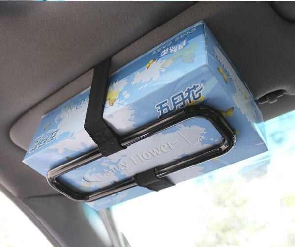 YQ-098 Vehicle Car Hanging Tissue Box Holder,Black, Car Hanging Tissue Box