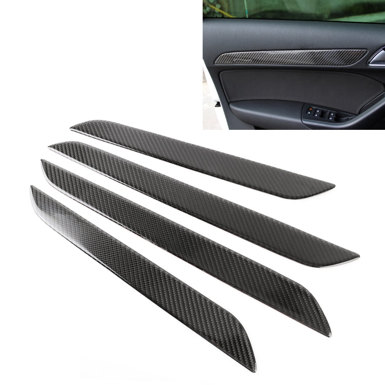 4 PCS Carbon Fibre Car Door Panel Decorative Sticker for Audi Q3 2013-2018, Door Panel