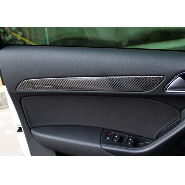 4 PCS Carbon Fibre Car Door Panel Decorative Sticker for Audi Q3 2013-2018, Door Panel