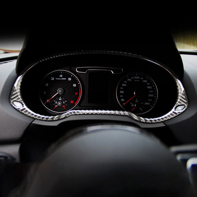 Carbon Fibre Car Dashboard Frame Decorative Sticker for Audi Q3 2013-2018, Dashboard Frame