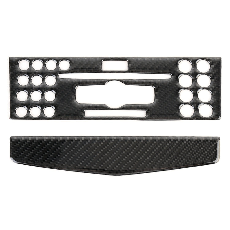 2 PCS Car CD Adjustment Frame Carbon Fiber Decorative Sticker for Mercedes-Benz W204 2007-2010, CD Adjustment Frame (A)