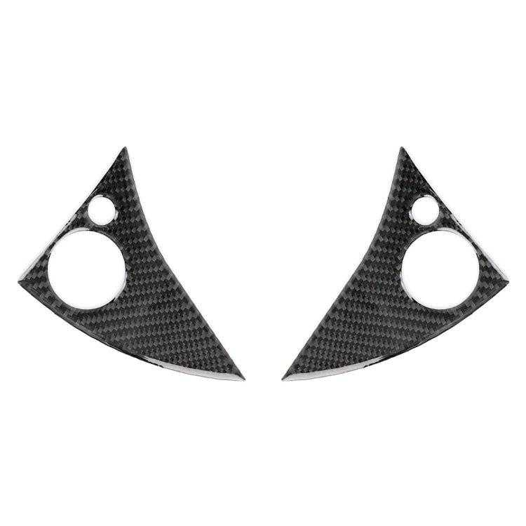 2 PCS Car Steering Wheel Button Carbon Fiber Decorative Sticker for Mercedes-Benz W204 2007-2010, Steering Wheel Button