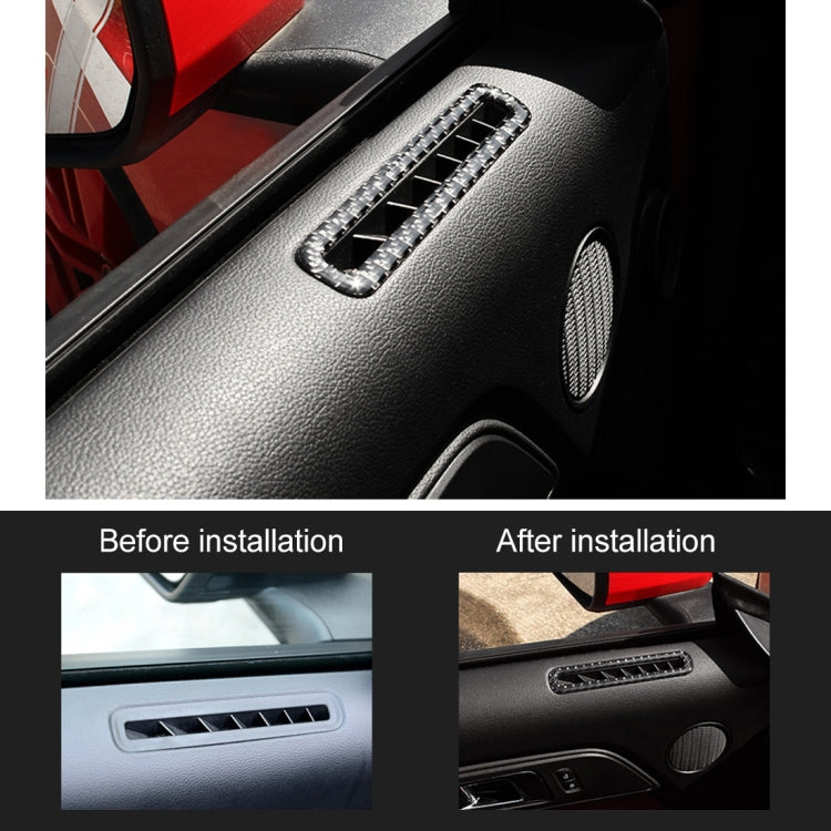 2 PCS Car Door Outlet Decorative Sticker Air Vent Moulding Trim Decorative Strip for Ford Mustang 2015-2020, Door Air Vent