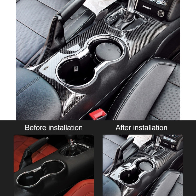Car Gear Panel Water Cup Decorative Sticker for Ford Mustang 2015-2020, Gear Panel Water Cup
