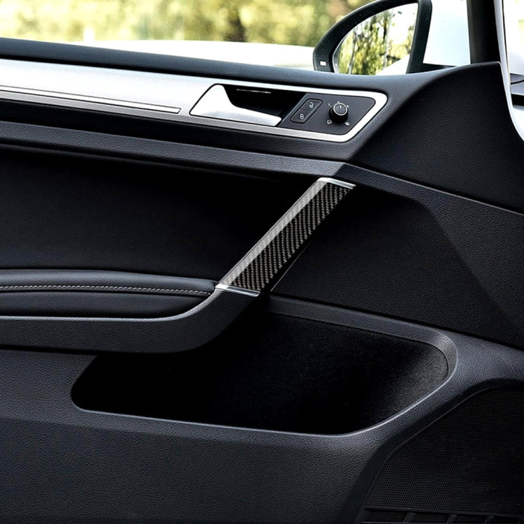 Car Carbon Fiber Door Handle Decorative Sticker for Volkswagen Golf 7 2013-2017, Door Handle