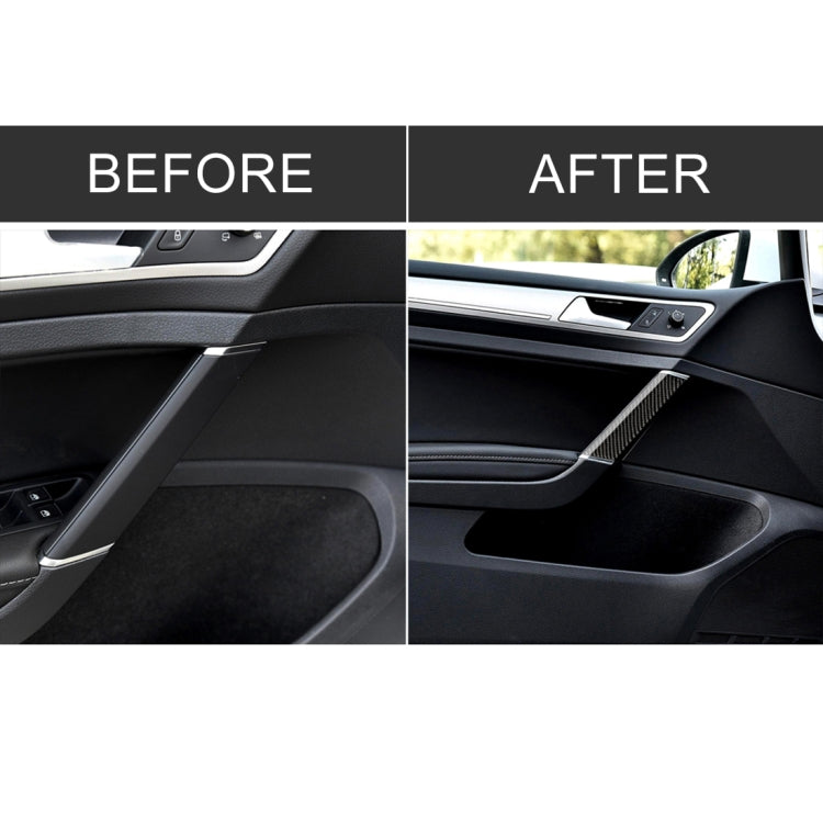 Car Carbon Fiber Door Handle Decorative Sticker for Volkswagen Golf 7 2013-2017, Door Handle