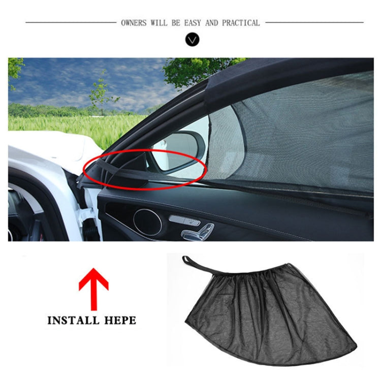 2 PCS Car Front Window Net Yarn Sunscreen Insulation Window Sunshade Cover, Size: 75*50cm, Size: 120*70cm