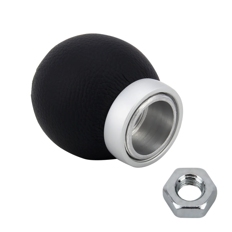 Universal Car Modified Shifter Black Leather Lever Manual 6-Speed Gear Shift Knob, 6-Speed