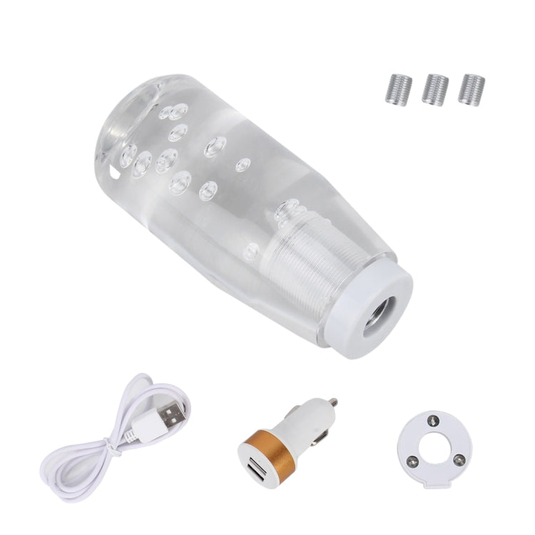 Universal Car Truck Transparent Bubble Colors LED Light Shift Knob Gear Lever Shifter, Length: 10cm, 10cm