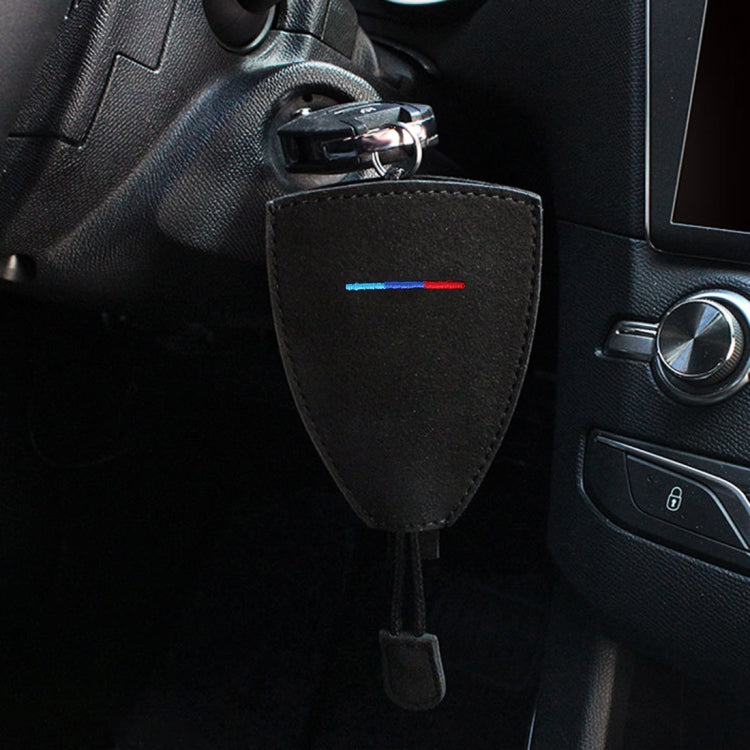 Universal Car Remote Smart Key Case Suede Protective Cover, Light Blue
