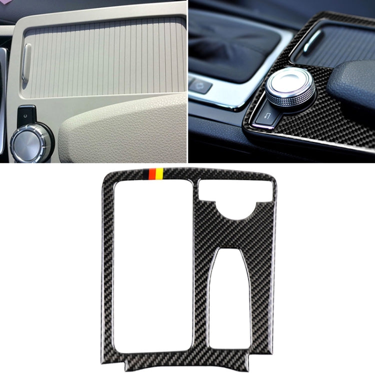 Car German Flag Carbon Fiber Right Drive Gear Position Panel Decorative Sticker for Mercedes-Benz W204 2007-2013 / W212 2010-2012, Right Drive Gear Position (German Flag)