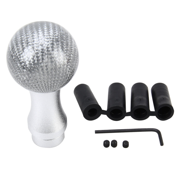 Universal Car Gear Shift Knob Modified Car Gear Shift Knob Auto Transmission Shift Lever Knob Carbon Lead Gear Knobs with Three Rubber Covers, Carbon Lead Gear Knobs