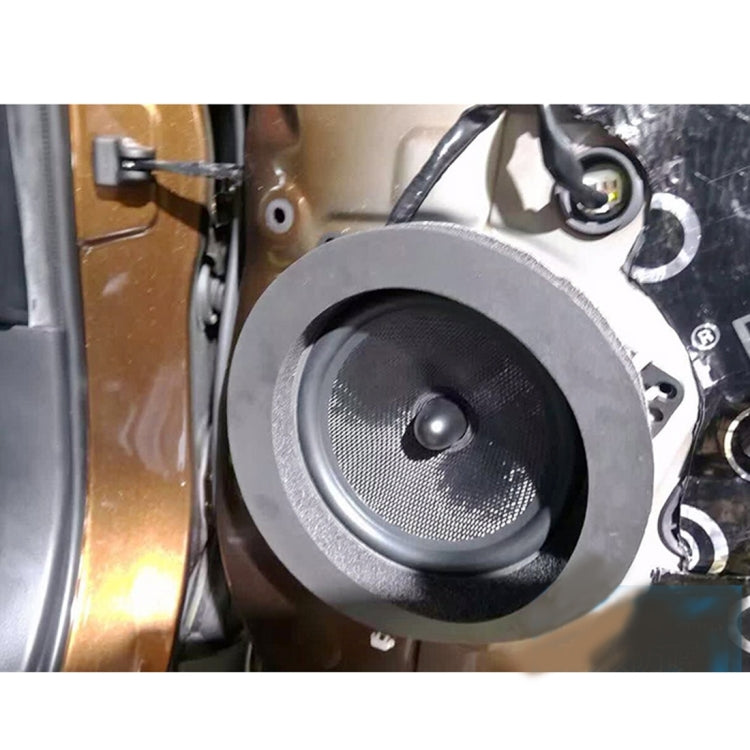 2 PCS Car Sound Insulation Speaker Soundproof Cotton with Self Adhesive Car Sound Insulation Cotton, Outer Diameter : 19.5 cm, Inner Diameter: 14.3 cm, Car Speaker Soundproof Cotton