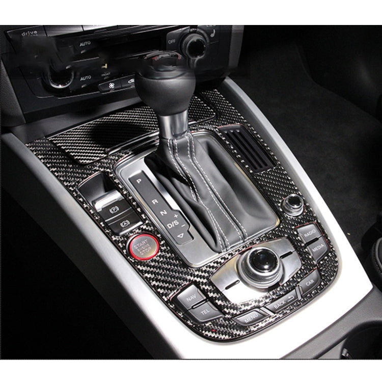 2 PCS Car Carbon Fiber Gear Panel Decorative Sticker for Audi A4L / A5 / Q5 2009-2016