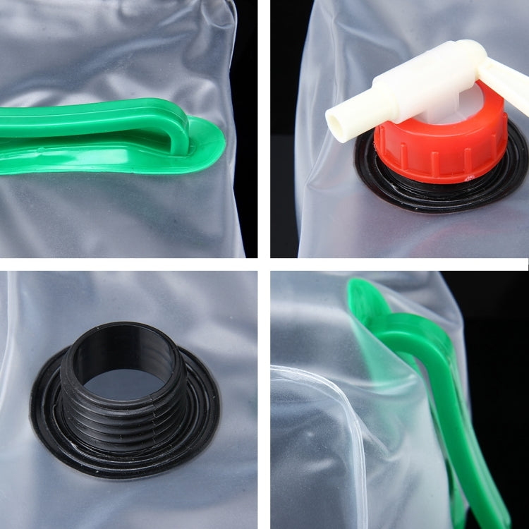 10L Outdoor Transparent PVC Foldable Water Bag Container with ON/OFF Switch, 10L with ON/OFF Switch