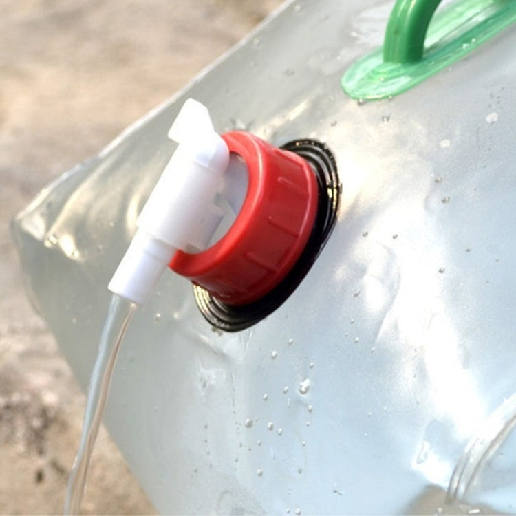 10L Outdoor Transparent PVC Foldable Water Bag Container with ON/OFF Switch, 10L with ON/OFF Switch