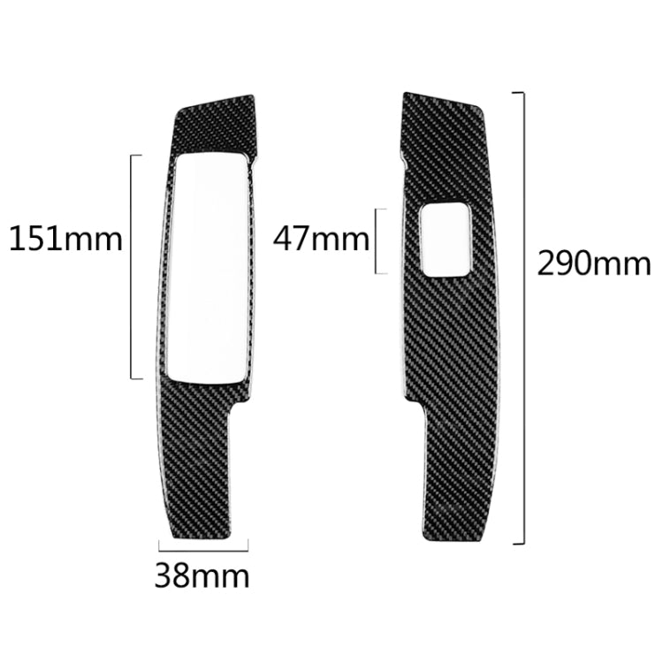 2 PCS Car Carbon Fiber Window Lift Panel Decorative Sticker for Mercedes-Benz W204 C Class 2007-2013, Left Drive, Window Lift Panel
