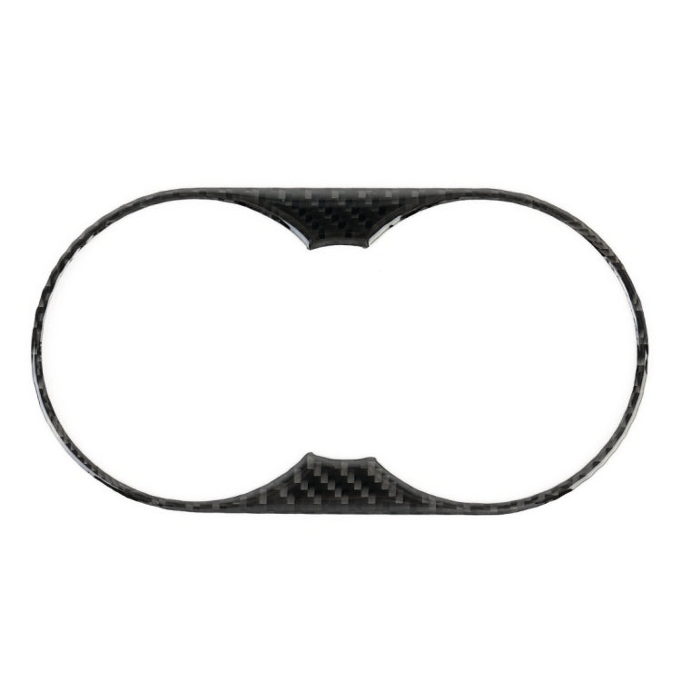 Car Carbon Fiber Rear Armrest Water Cup Holder Panel Decorative Sticker for Volkswagen Touareg, Rear Armrest Water Cup Holder