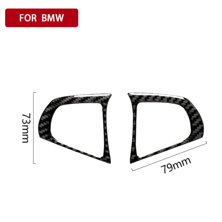 Car Carbon Fiber Steering Wheel Button Configuration B Decorative Sticker for BMW 5 Series G30/G38 X3 G01/G08, Steering Wheel Button