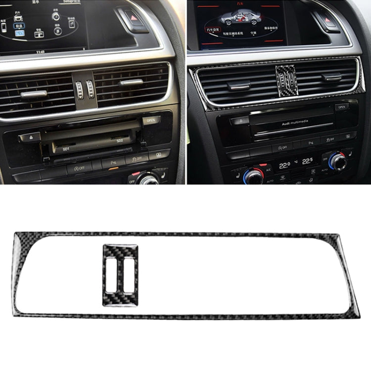 2 in 1 Car Carbon Fiber Air Conditioning Air Outlet Frame Decorative Sticker for Audi A4 B8 2009-2016 / A5 2008-2017 / Q5 2009-2017​, Left Drive