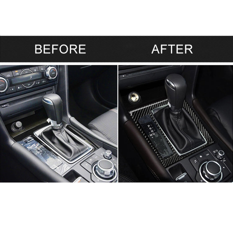 Car Carbon Fiber Left Drive Gear Frame B Decorative Sticker for Mazda Axela 2017-2018, Left Drive Gear Frame B