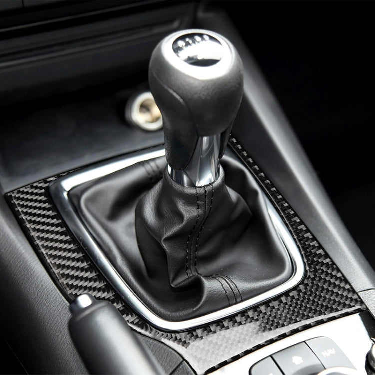 Car Carbon Fiber Left Drive Manual Gear Frame C Decorative Sticker for Mazda Axela 2017-2018, Left Drive Manual Gear Frame C
