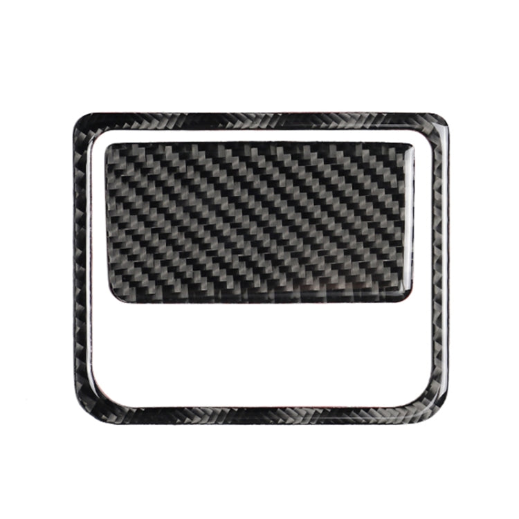 Car Carbon Fiber Front Passenger Seat Storage Box Decorative Sticker for Mazda Axela 2017-2018, Front Passenger Seat Storage Box