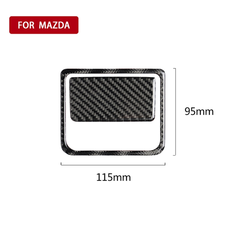 Car Carbon Fiber Front Passenger Seat Storage Box Decorative Sticker for Mazda Axela 2017-2018, Front Passenger Seat Storage Box