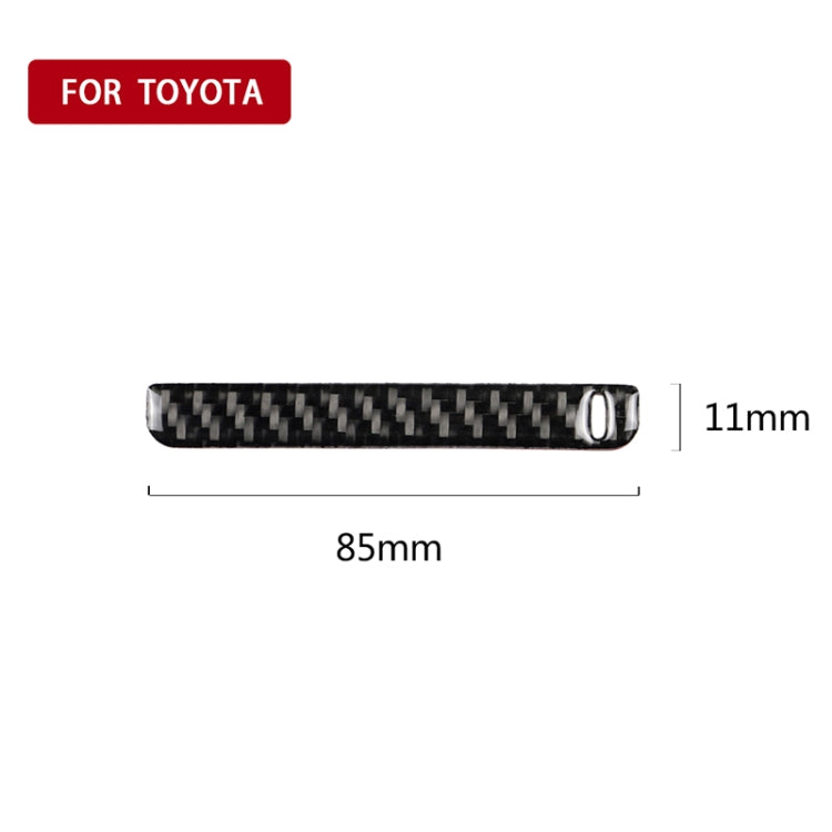 Car Carbon Fiber Storage Box Groove Decorative Sticker for Toyota Eighth Generation Camry 2018-2019, Left Drive, Storage Box Groove
