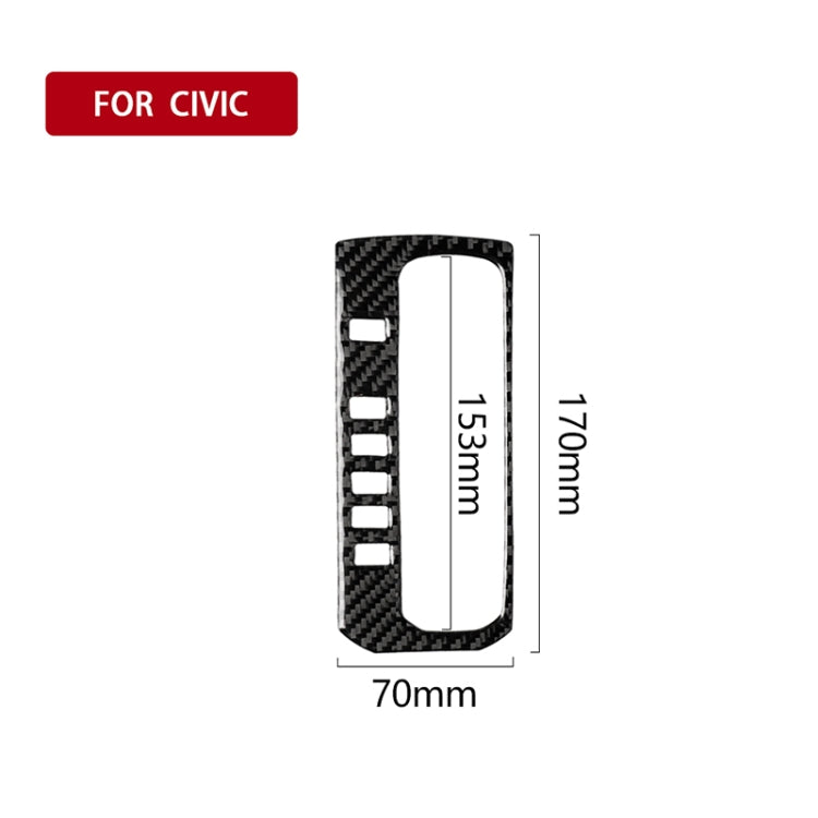 Car Carbon Fiber Gear Position Button Frame Decorative Sticker for Honda Tenth Generation Civic 2016-2019, Left Drive, Gear Position Button Frame