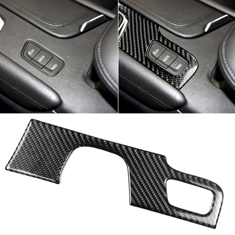 Car Carbon Fiber Gear Position Panel Decorative Sticker for Cadillac XT5 2016-2017, Left Drive, Gear Position