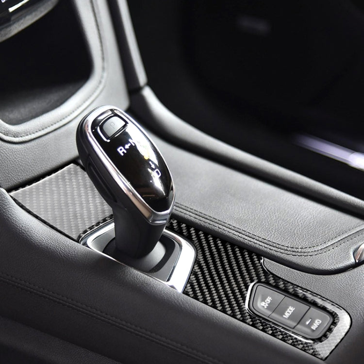 Car Carbon Fiber Gear Position Panel Decorative Sticker for Cadillac XT5 2016-2017, Left Drive, Gear Position