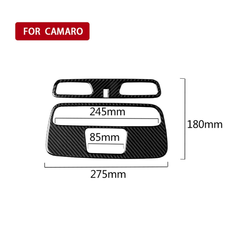 2 in 1 Car Carbon Fiber Dome Light Panel Decorative Sticker for Chevrolet Camaro 2016, Dome Light Panel