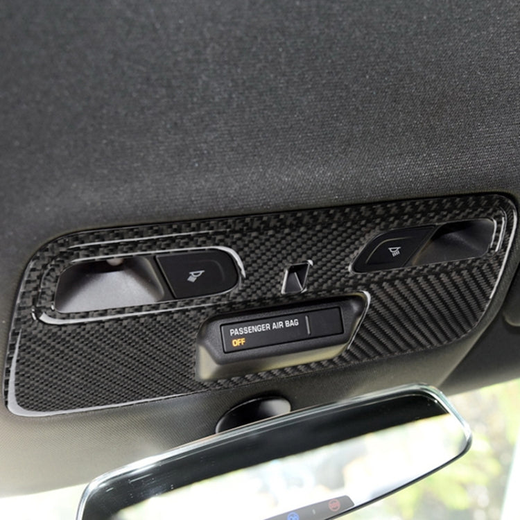 2 in 1 Car Carbon Fiber Dome Light Panel Decorative Sticker for Chevrolet Camaro 2016, Dome Light Panel