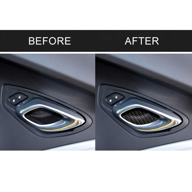 Car Carbon Fiber Door Inner Handle Wrist Panel Decorative Sticker for Chevrolet Camaro 2017-2019, Door Inner Handle Wrist Panel
