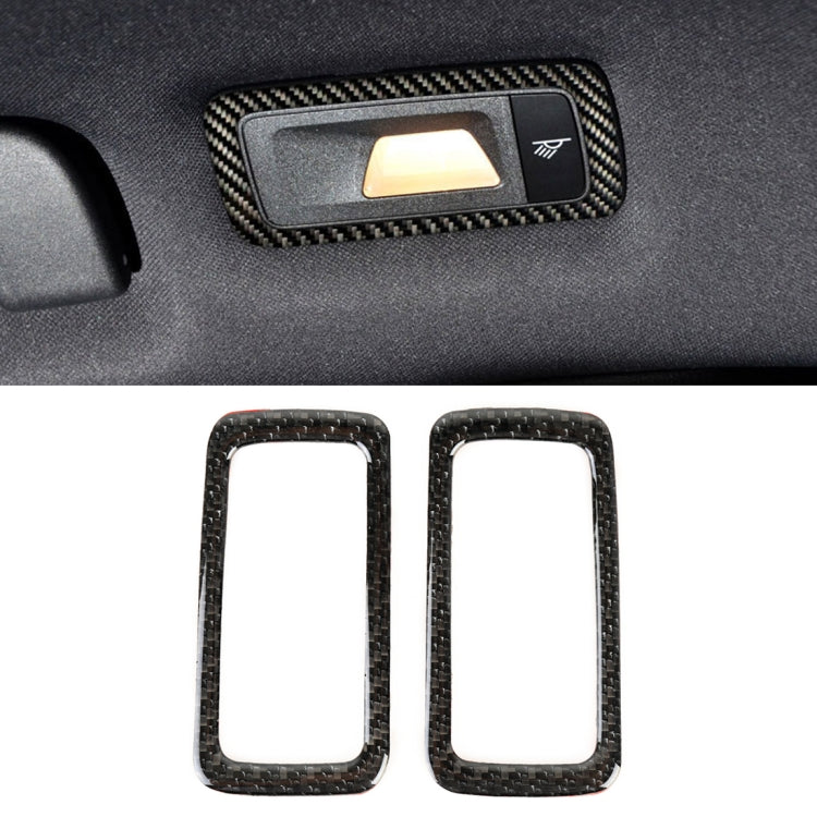 2 PCS Carbon Fiber Car Rear Dome Light Panel Decorative Sticker for Porsche Macan, Rear Dome Light