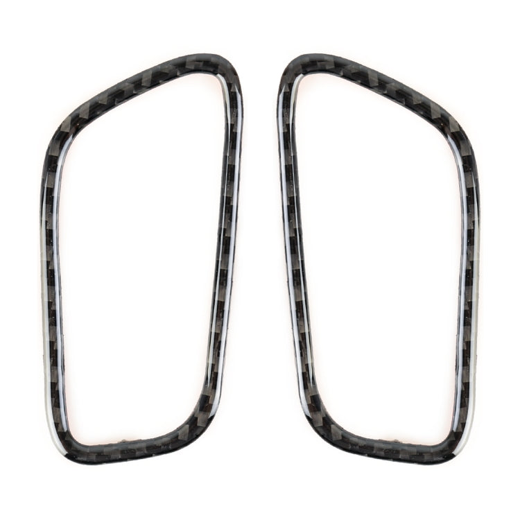 2 PCS Carbon Fiber Car Left and Right Air Outlet Panel Decorative Sticker for Porsche Macan, Left and Right Air Outlet