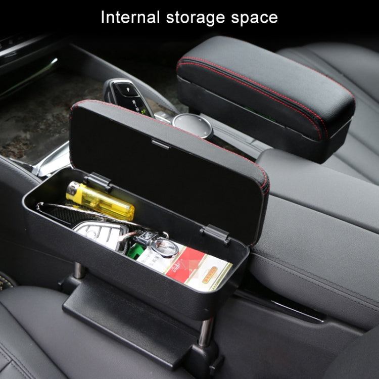 Universal Car PU Leather Wrapped Armrest Box Cushion Car Armrest Box Mat with Storage Box, 1pc(Black), 1pc (Black Red), 1pc(Black White), 1pc(Grey), 1pc(Beige), 1pc(Brown)