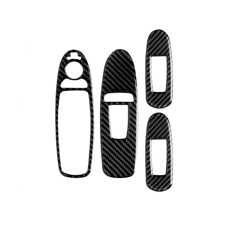 4 PCS Car Carbon Fiber Window Lift Panel Decorative Sticker for Infiniti Q50 2014-2020, Left Drive, Window Lift Panel (A)