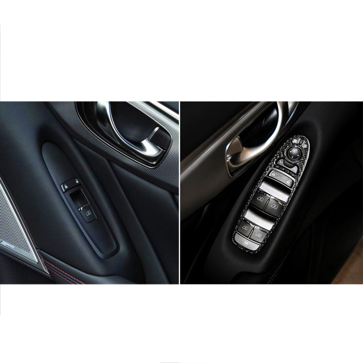 2 PCS Car Carbon Fiber Window Lift Panel Decorative Sticker for Infiniti Q50, Left Drive, Window Lift Panel (2 PCS)