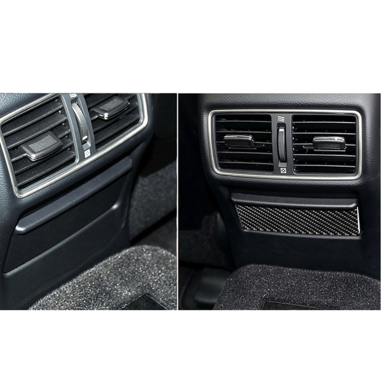 Car Carbon Fiber Rear Seat Ashtray Panel Decorative Sticker for Infiniti Q50 / Q60 2014-2020, Rear Seat Ashtray Panel