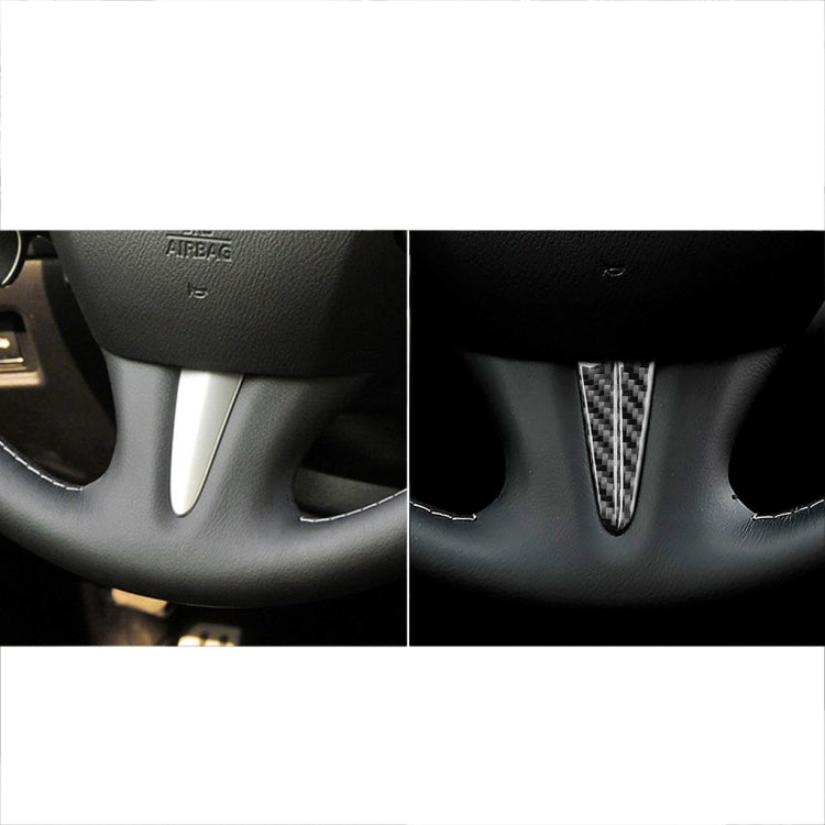 2 PCS Car Carbon Fiber Steering Wheel Below Decorative Sticker for Infiniti Q50 / Q60 2014-2020, Steering Wheel Below