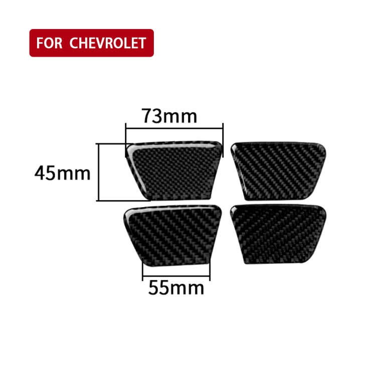 4 PCS Car Carbon Fiber Door Bowl Decorative Sticker for Chevrolet Cruze 2009-2015, Left and Right Drive Universal, Door Bowl