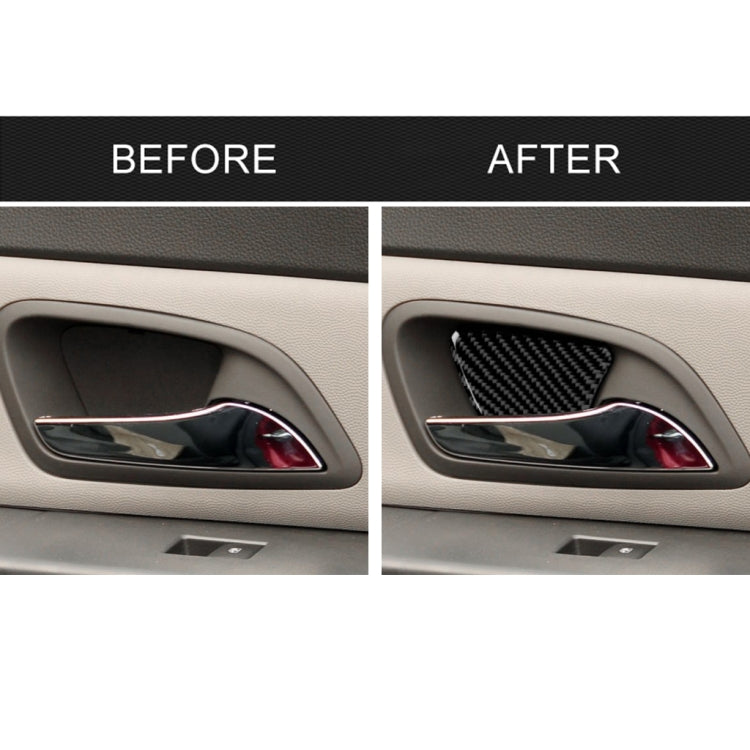 4 PCS Car Carbon Fiber Door Bowl Decorative Sticker for Chevrolet Cruze 2009-2015, Left and Right Drive Universal, Door Bowl
