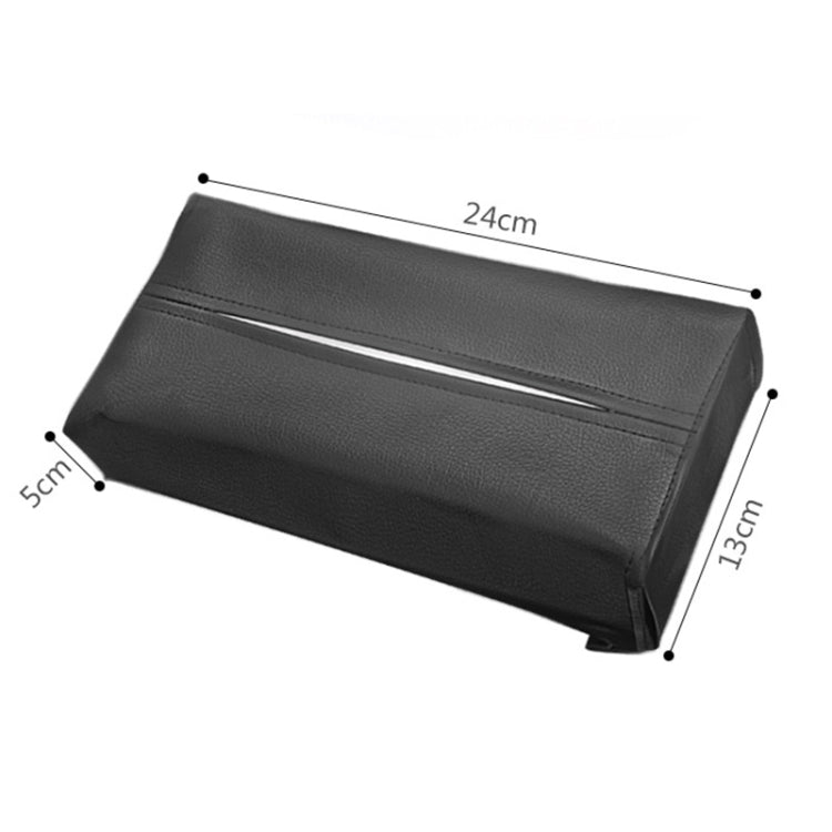 Car PU Leather Tissue Box, Size: 24x13x5cm, Car Tissue Box