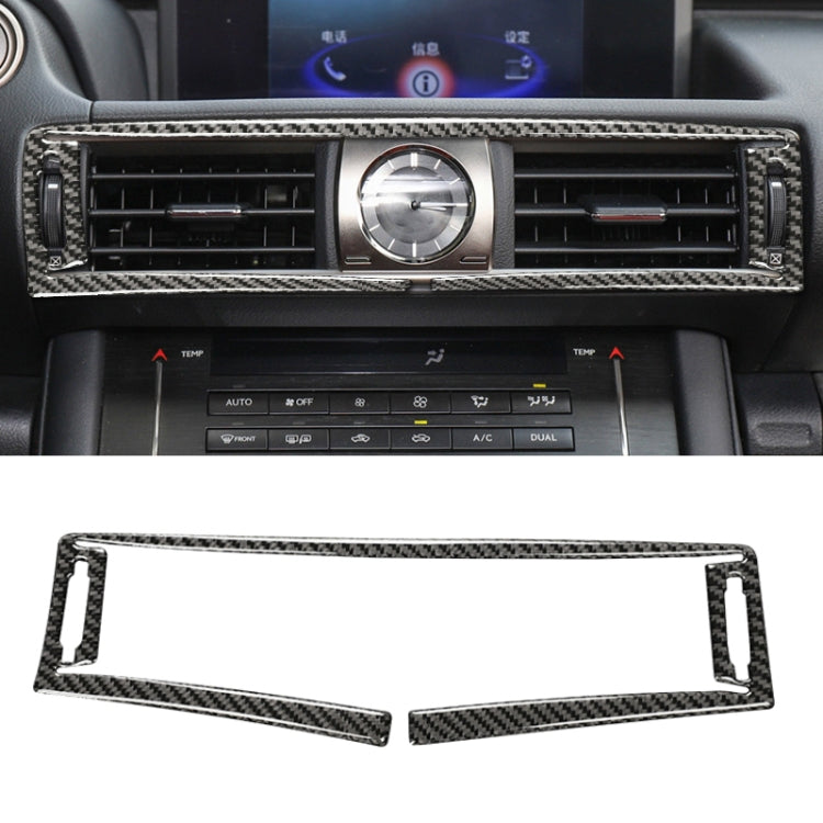 Car Carbon Fiber Central Control Air Outlet Decorative Sticker for Lexus IS250 2013-, Left Drive, Central Control Air Outlet